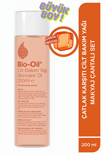 Bio-Oil Anti-Stretch Marks & Anti-Blemish Moisturizing Skin Care Oil 200Ml-Skin Care & Makeup Bag Gift