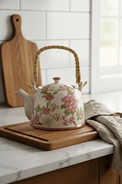 TRENDYOLMİLLA HOME Flower Patterned Porcelain Teapot 750 ml Tphaw26Ml00001