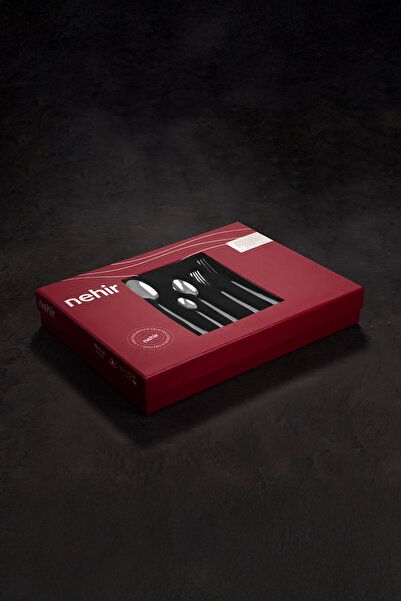 Nehir Lalezar Gold Plain 12-Person 72-Piece Cutlery Set