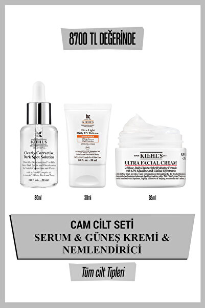 Kiehl's Koyu Leke Karşıtı Serum & Güneş Koruması & Nemlendirici Üçlü Set