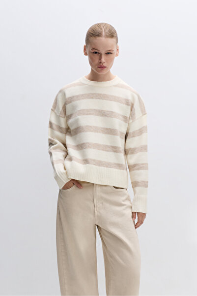 LEFTIES Dámský pletený svetr s kulatým výstřihem