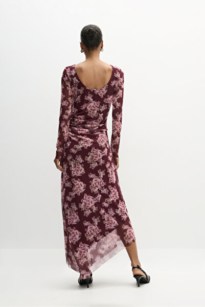 LEFTIES Γυναικείο ημιδιάφανο φόρεμα μίντι