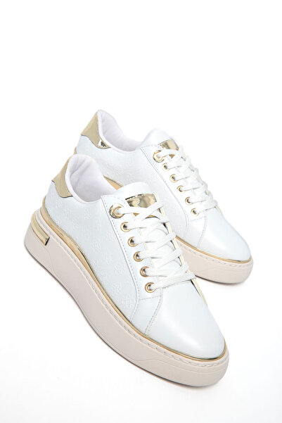 SOHO Weiß-Gold Damen Sneaker 20810