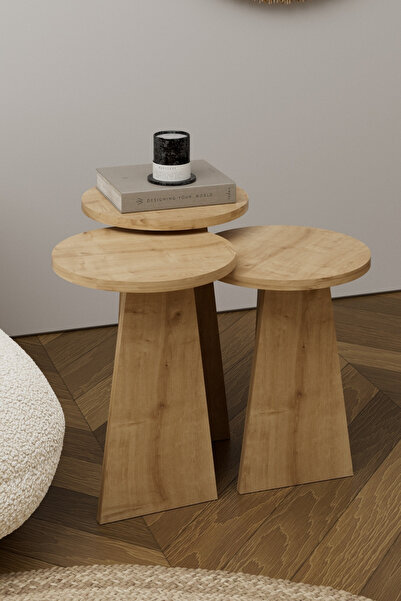 Skandi homeworks Maya Zigon Sehpa Takımı Yan Sehpa Orta Sehpa