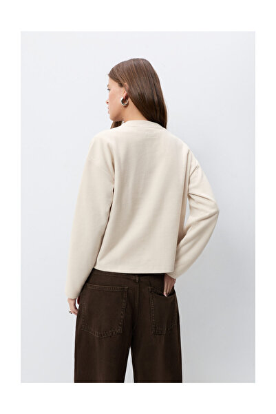 LEFTIES Dámska pletená bunda s detailom šperkových gombíkov