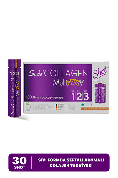 Suda Collagen MultiForm Şeftali Aromalı Kolajen 40mlx30 Shot