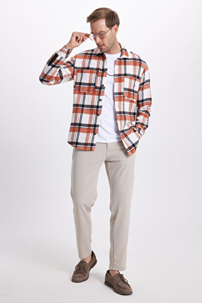 Tudors Men's Slim Fit Slim Fit Elastic Waist Lace-Up Detailed Stone Trousers