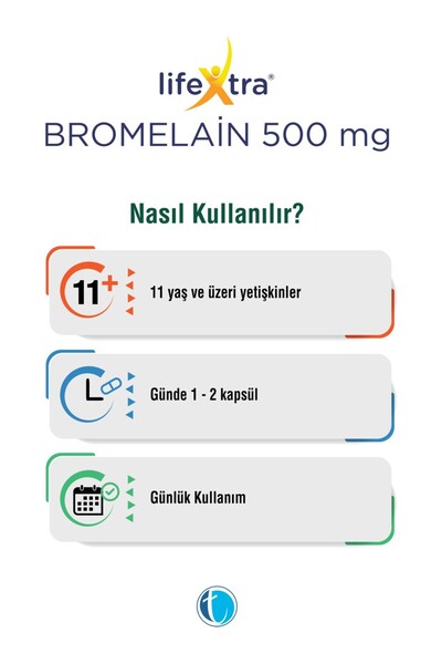 Tab İlaç Lifextra Bromelain 500 Mg 60 Capsules