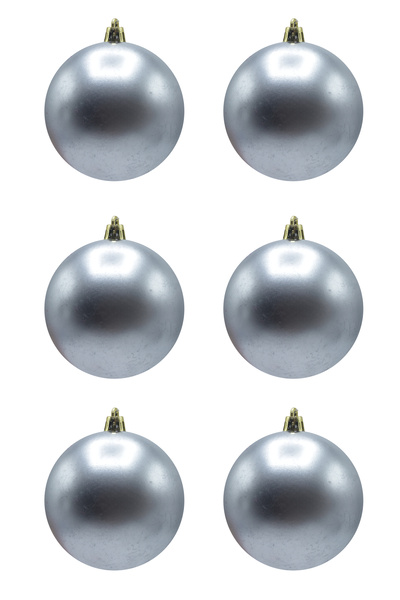 Waldern Χριστουγεννιάτικο στολίδι για χριστουγεννιάτικο δέντρο Ασημί 8 εκ. Ματ Σετ 6 Μπάλες Cici