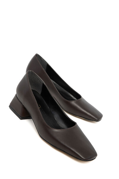 SOHO Braune klassische Damenschuhe mit Absatz 21200