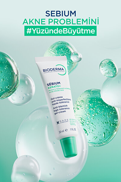 Bioderma Sebium Kerato+ Salisilik Asit İçeren Sivilce Akne Lekesi Siyah Nokta Karşıtı Nemlendirici Krem 30ml