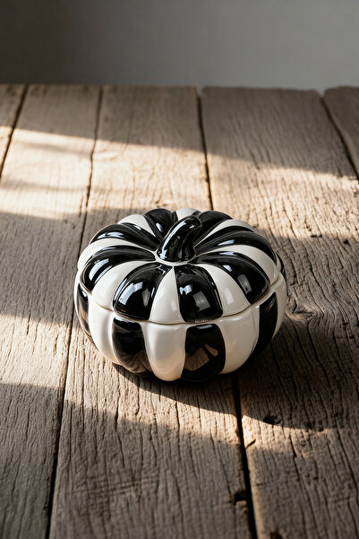 TRENDYOLMİLLA HOME وعاء تخزين زخرفي على شكل يقطينة، وعاء للحلوى، وعاء تقديم TPHAW26SKB00005