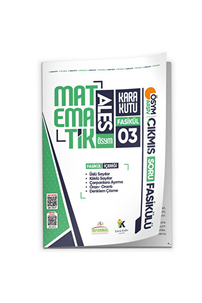 Karakutu Yayınları 2026 ALES Matematik Kara Kutu 3.Fasikül ÖSYM Çıkmış Soru ÜSLÜ-KÖKLÜ SAYILAR-DENKLEM ÇÖZME ModülerSet