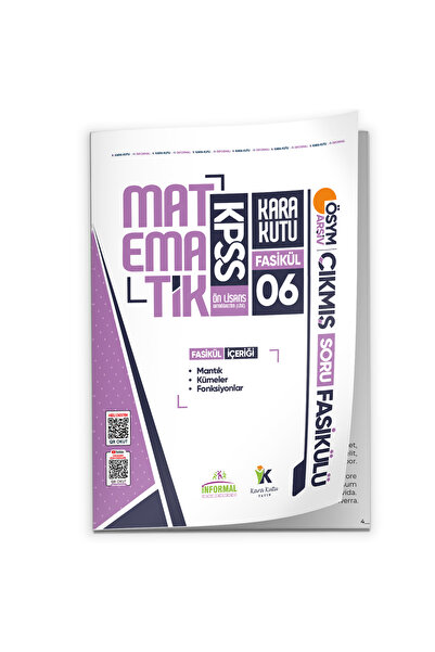 Karakutu Yayınları 2026 KPSS Ön Lisans Matematik Kara Kutu 6.Fasikül ÖSYM Çık...