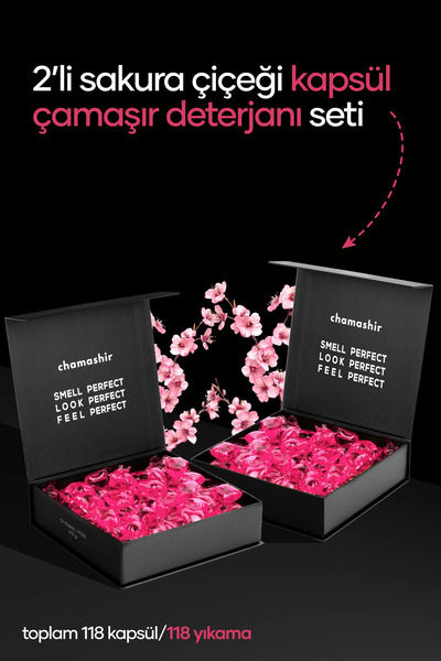 chamashir cleaning solutions 2'li Set Japanese Sakura Kokulu Kapsül Çamaşır D...
