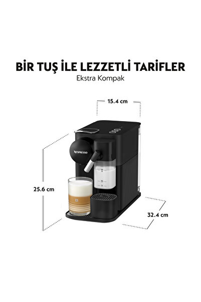 Nespresso F121 Latissima One Süt Çözümlü Espresso Kahve Makinesi,Siyah
