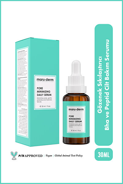 Maru.Derm Gözenek Sıkılaştırıcı Bha Ve Peptit Cilt Bakım Serumu 30 ML