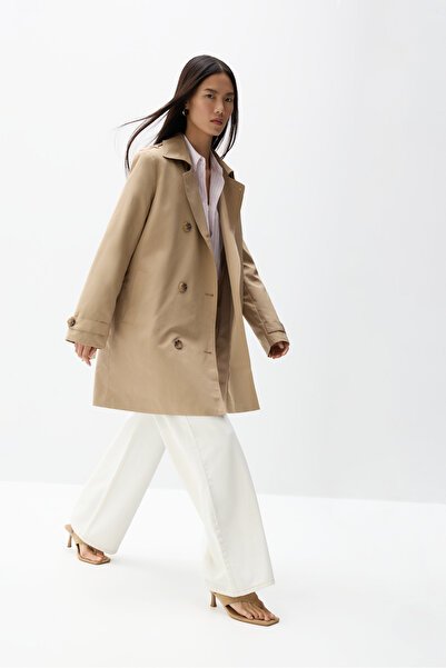 LEFTIES Dámský oversize trenčkot s páskem