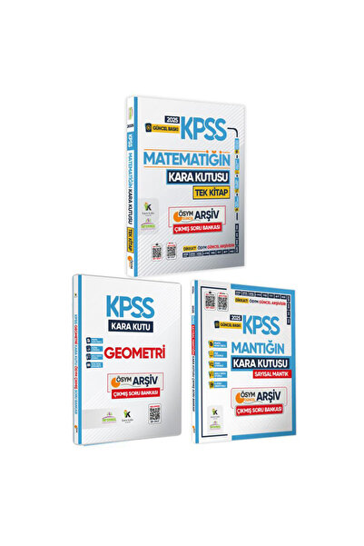 Karakutu Yayınları 2025 KPSS Kara Kutu Matematik 1.-2.Cilt ve Geometri Çıkmış...