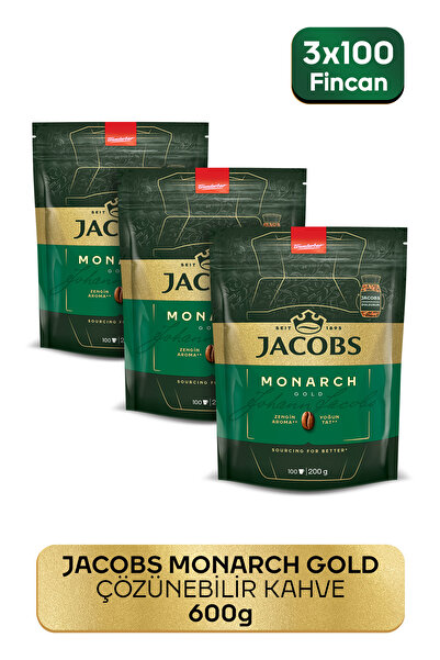 Jacobs Monarch Gold Granül Kahve 200 gram X 3 Adet