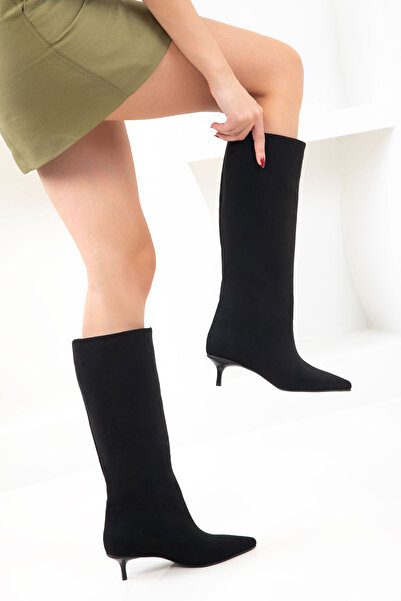 SOHO Black Suede Women's Boots 21197