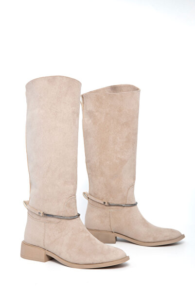 SOHO Beige Suede Women's Boots 20973