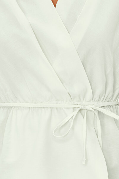 Trendyol Collection Πέτρινη Διπλή Γραβάτα Λεπτομερής Υφαντή Μπλούζα TWOSS21BZ0287