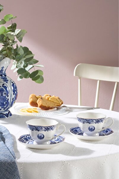 Karaca Blue Odyssey 2 Kişilik Çay Fincanı Takımı 220 Ml