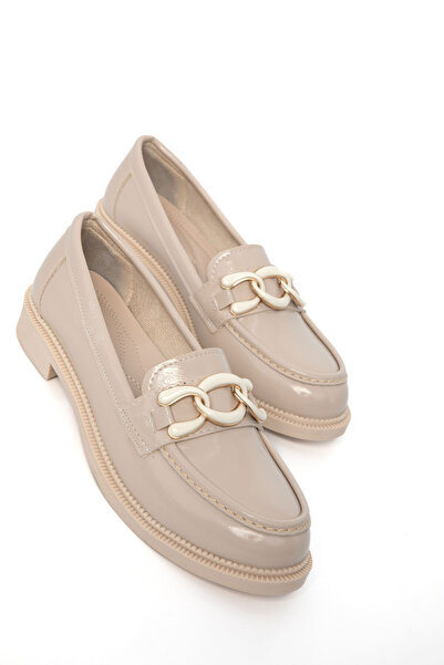 SOHO Бежови матови дамски мокасини Rugan 21160