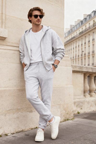 Trendyol Collection Gray Regular/Normal Cut Elastic Inner Fleece/Warm Sweatpants Tmnaw22Ea0346