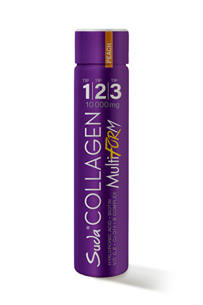 Suda Collagen MultiForm 40mlx30 ببتيد الكولاجين بنكهة الكولاجين - 10000 ملغ من النوع 1 - النوع 2 - النوع 3