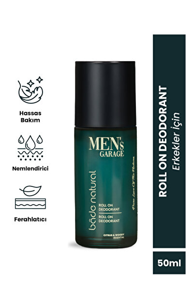 Bade Natural Men's Garage Roll On Deodorant Ferahlatıcı ve Ter Kokusunu Önley...