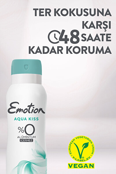 Emotion Kadın Vegan Deodorant Set 4x150 Ml (Ocean Fresh-Aqua Kiss-Detox Floral&Fresh)