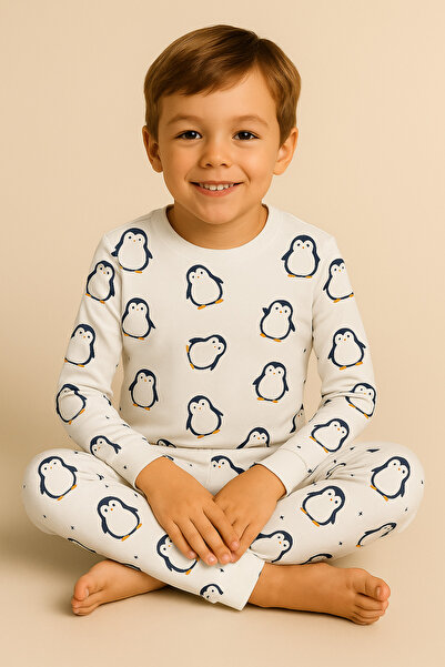 Katia&Bony Children's Penguin Printed Pajama Set