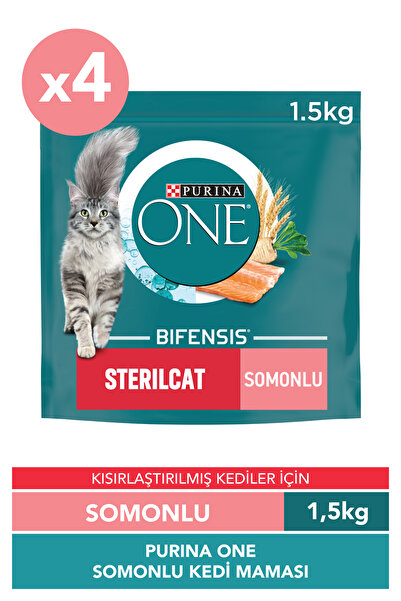 Purina One Somonlu Kısırlaştırılmış Kedi Maması 1,5 KgX4