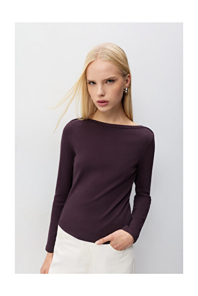 LEFTIES Woman Long Sleeve Ribbed T-Shirt