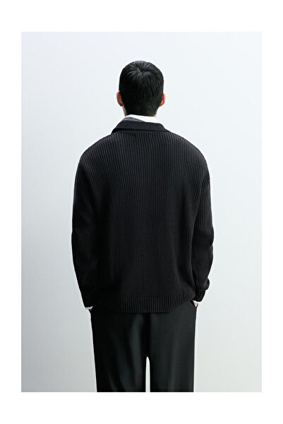 LEFTIES Man Chunky Knit Polo Shirt