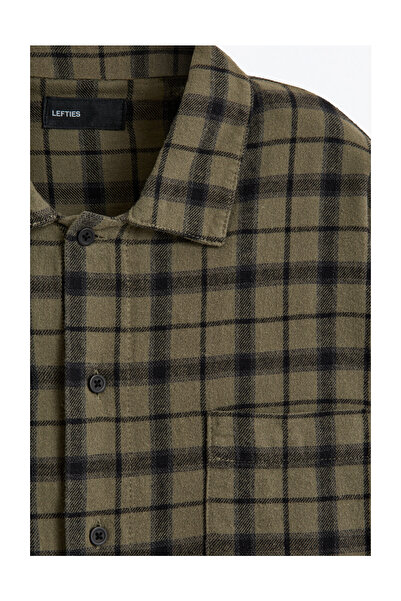 LEFTIES Pánské flanelové pyžamo s kostkovaným vzorem