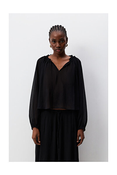 LEFTIES Dámská košile PLUMETI GOLD s dlouhým rukávem