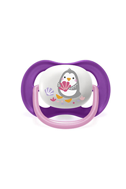 Philips Avent Set 2 suzete Philips-AVENT SCF080/08 Ultra Air, ortodontica, 6-18 luni, Mov/Roz