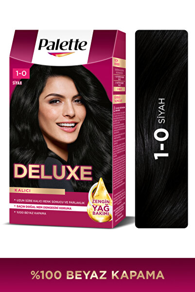 Palette Deluxe 1-0 Siyah Zengin Yağ Bakımı Kit Saç Boyası Bakım Maskesi