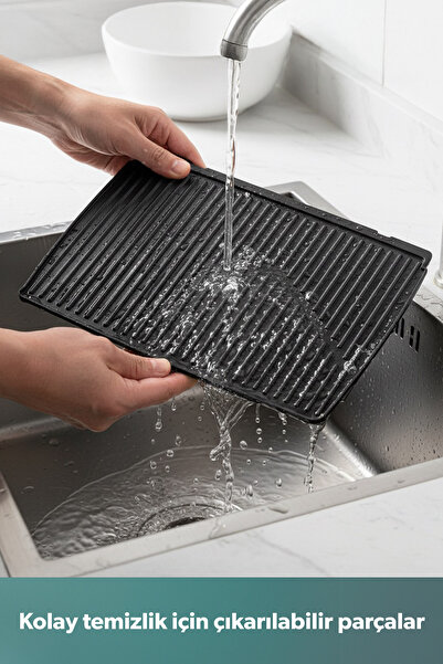 HOMEND Grilliant 1340H 4 Slice Capacity Inox Body Cast Iron Plate Toaster and Grill Machine