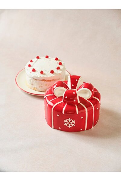 Karaca New Year Yılbaşı Candy Twist Kek Fanusu 22 cm