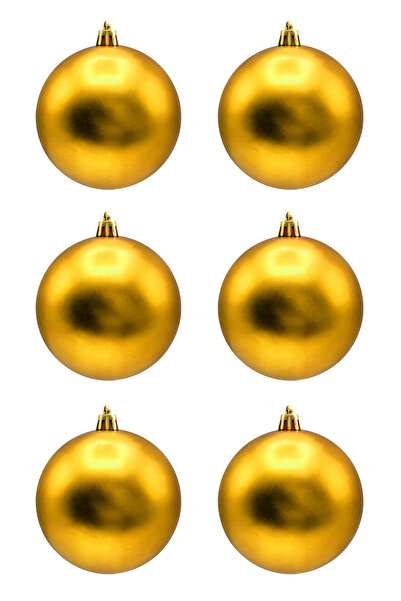 Waldern Χριστουγεννιάτικο στολίδι για χριστουγεννιάτικο δέντρο χρυσό 8 εκ. ματ 6 τεμάχια Cici Ball