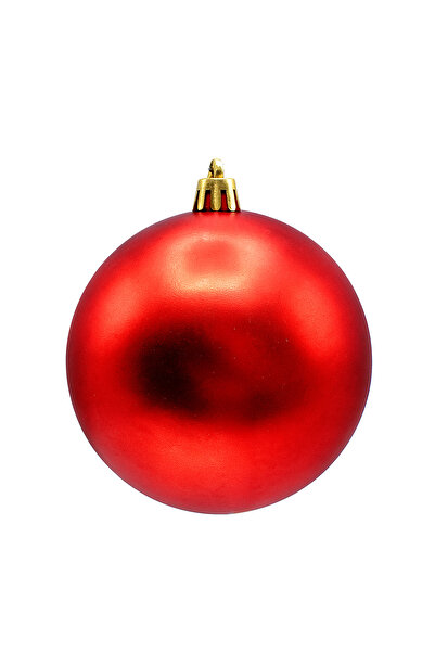 Waldern Christmas Pine Tree Ornament Red 8 cm Matte 6-Piece Cici Ball