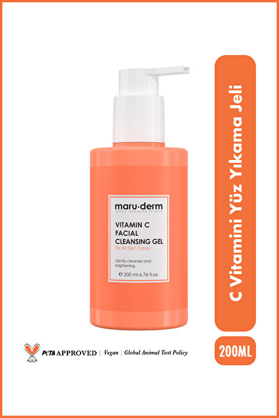 Maru.Derm C Vitamini Yüz Yıkama Jeli 200 ML - Tüm Cilt Tiplerine Uygun
