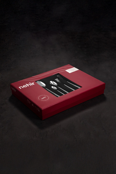 Nehir Deniz Saten 6-Person 30-Piece Cutlery Set with Box