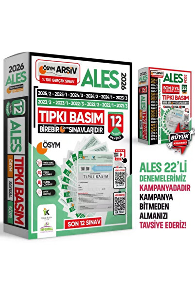 İnformal Yayınları 2026 ALES ÖSYM Tıpkı Basım Çıkmış Soru 12li Deneme Paketi Video ve Dijital Çözümlü Türkiye Geneli