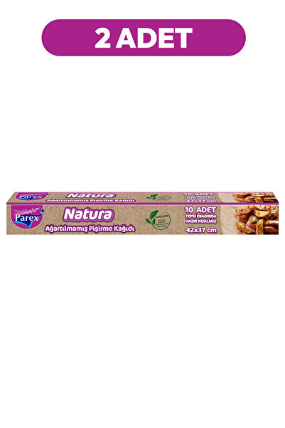 Parex Natura Ağartılmamış Hazır Kesilmiş Pişirme Kağıdı 10 Adet 42x37cm 2 Paket