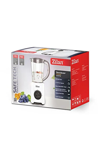 Zilan Μπλέντερ ZLN-3703, 500W, 1,5L, λειτουργία παλμού - Πλαστικό μπολ
